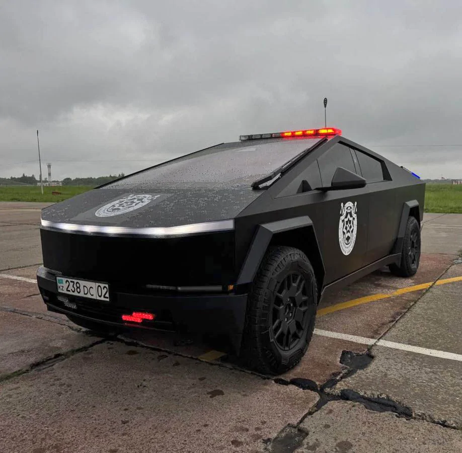 Tesla Cybertruck Kazakhstan adds Cybertruck to security fleet for global summit Kazakhstan adds Cybertruck to security fleet for global summit1