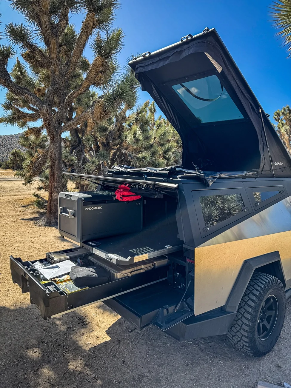 Tesla Cybertruck Joshua Tree Adventure with the Cybertruck – Overlanding Setup, CyberTent Mode, and LED-Lit Awning (Urander) IMG_7186