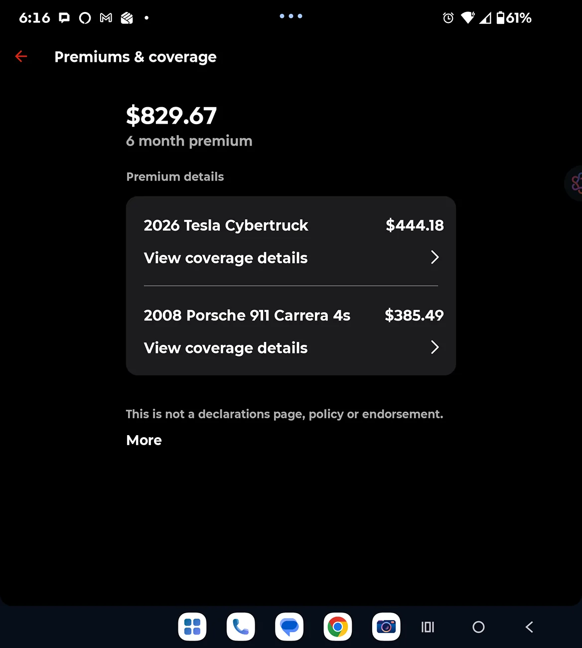 Tesla Cybertruck Cybertruck insurance comparable to Tesla Screenshot_20260521-181654_State Farm