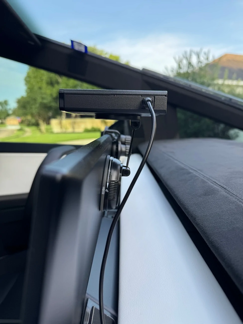 Tesla Cybertruck Perfect Radar Detector Mount #2 IMG_5266