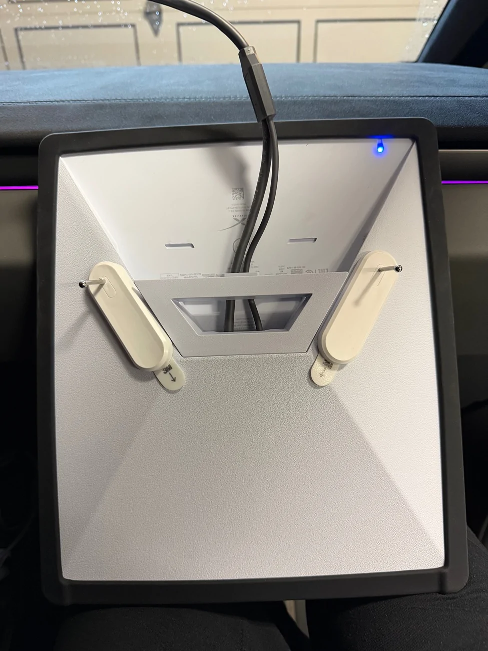 Tesla Cybertruck Convenient Starlink Mini dashboard mount + Video IMG_2155