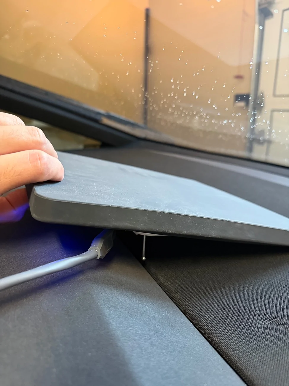 Tesla Cybertruck Convenient Starlink Mini dashboard mount + Video IMG_2156