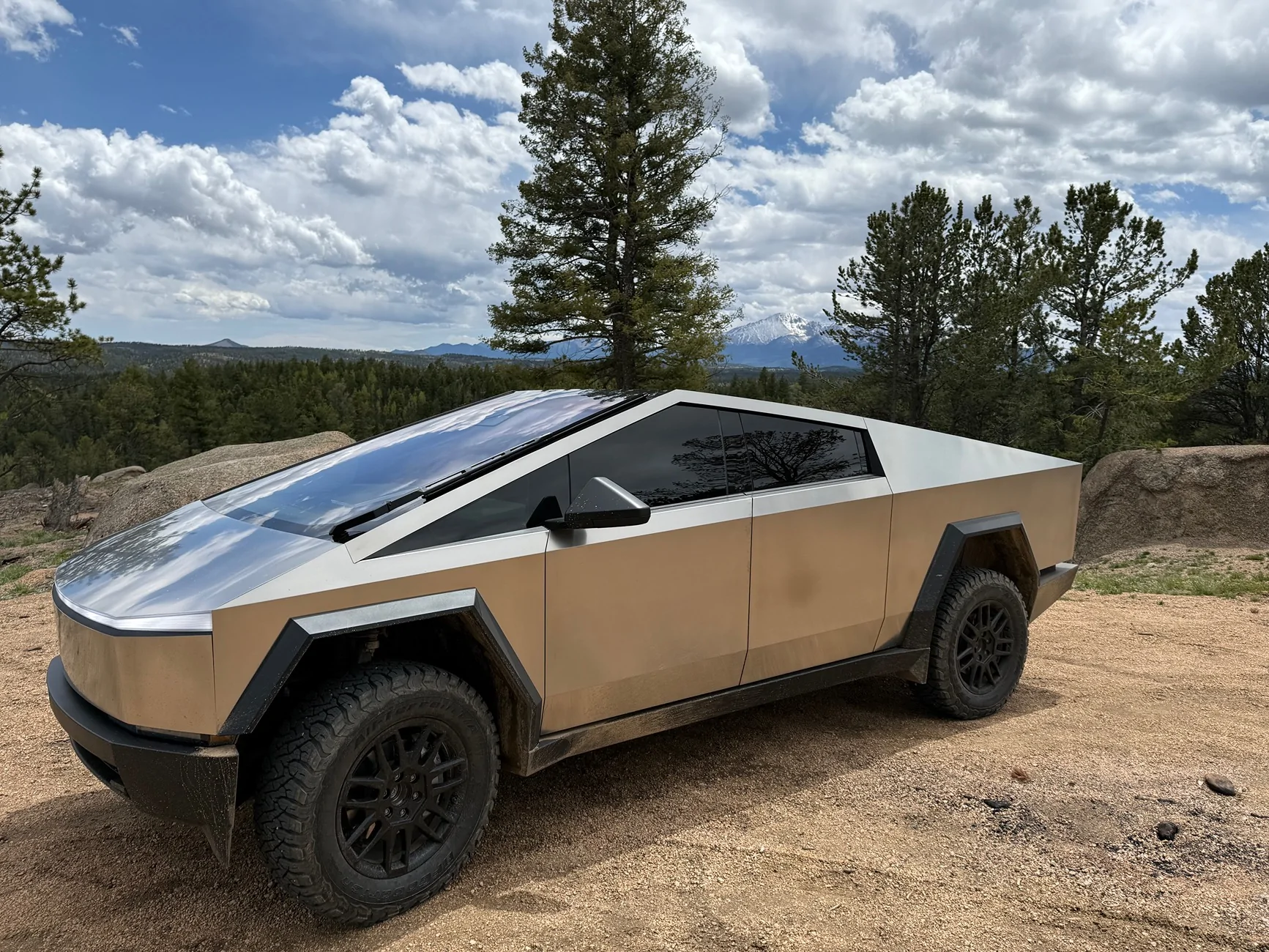 Tesla Cybertruck Pirelli Scorpion OEM A/S to KO3 tires IMG_0748