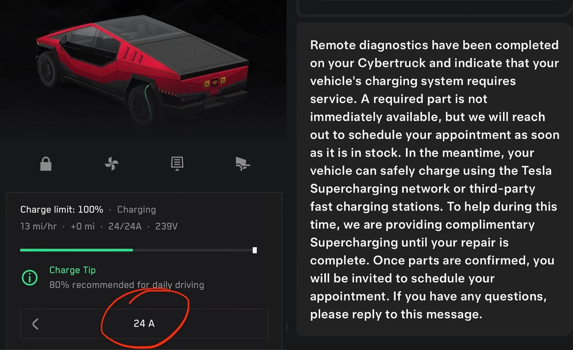 Tesla Cybertruck My turn - PCS failure. How long will this take to get fixed? F54C43F6-3061-4167-8E9B-938F78EC5456
