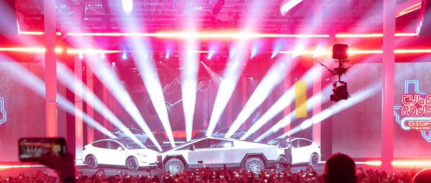 Tesla Cybertruck 🤠 LIVESTREAMING NOW: Cyber Rodeo Event Featuring Cybertruck 1649458771371