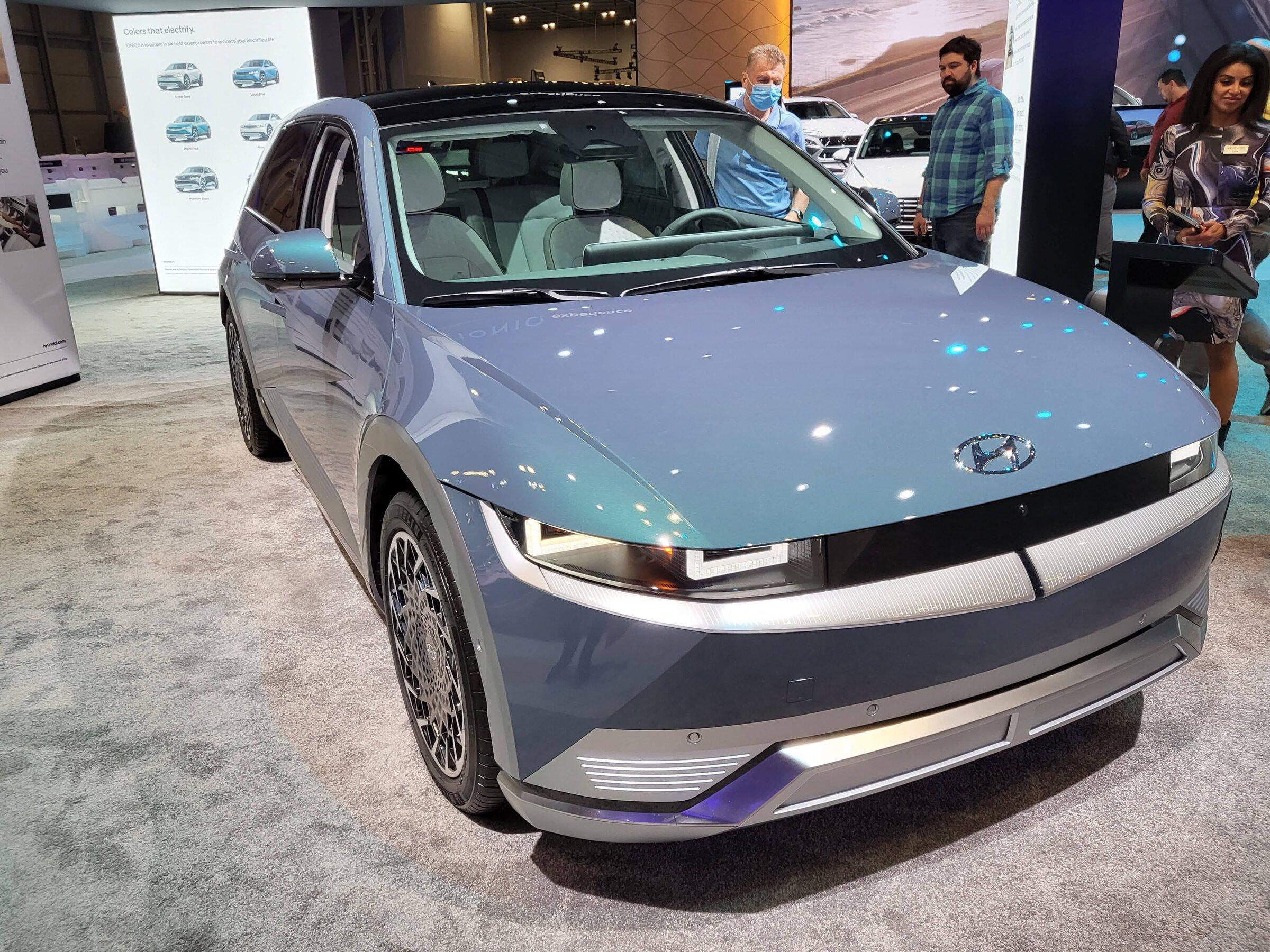 Tesla Cybertruck Strong Non-Tesla EV presence at the 2022 New York International Auto Show 20220415_200911