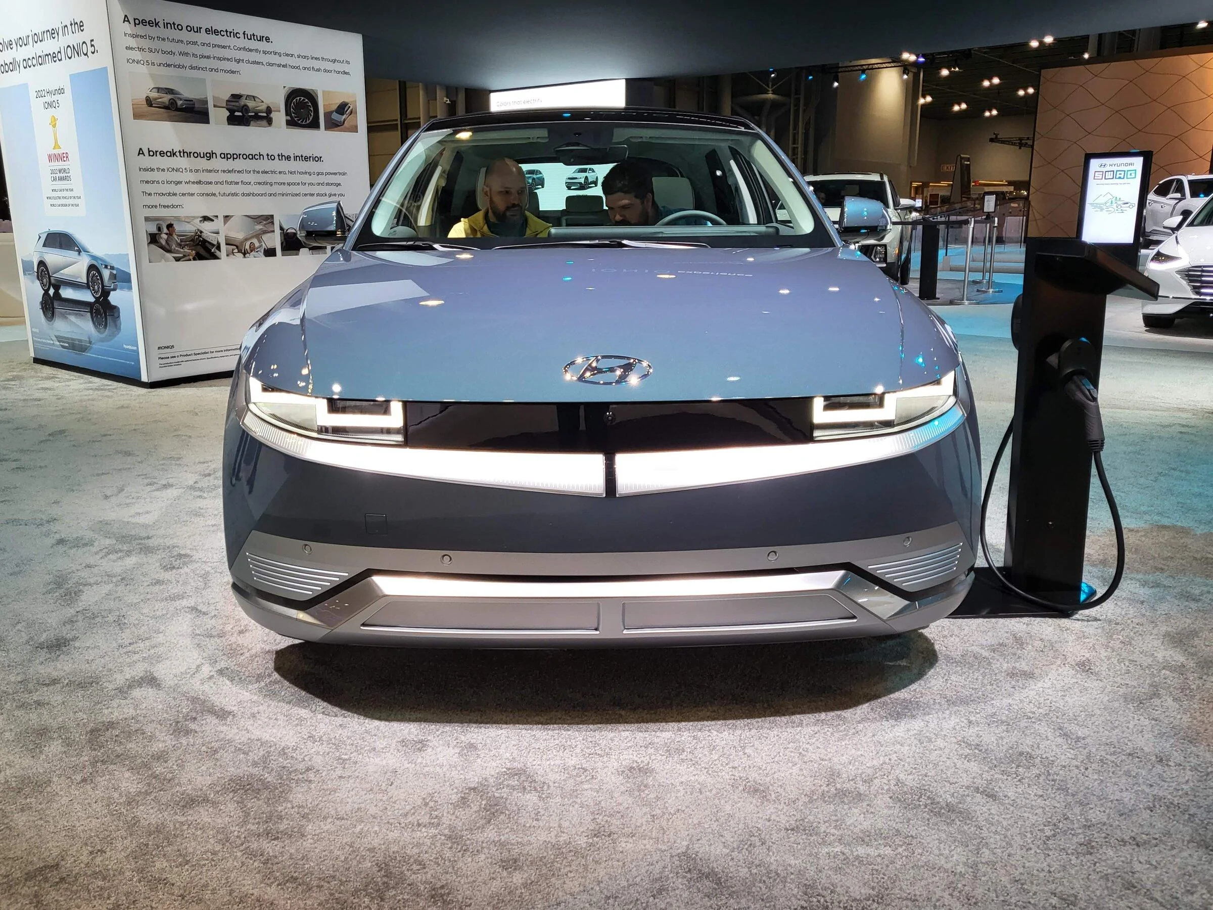 Tesla Cybertruck Strong Non-Tesla EV presence at the 2022 New York International Auto Show 20220415_200958