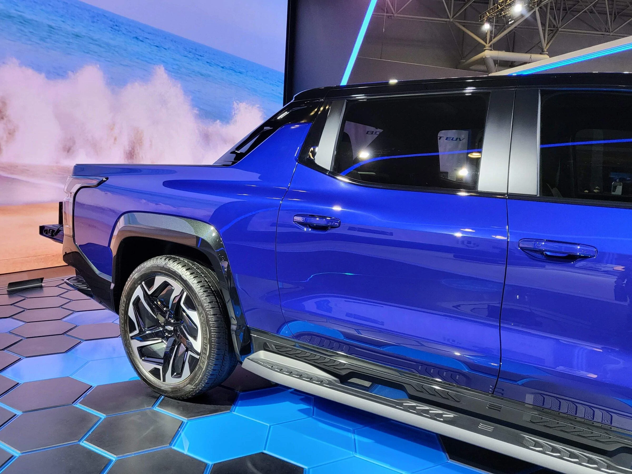 Tesla Cybertruck Strong Non-Tesla EV presence at the 2022 New York International Auto Show 20220415_202327