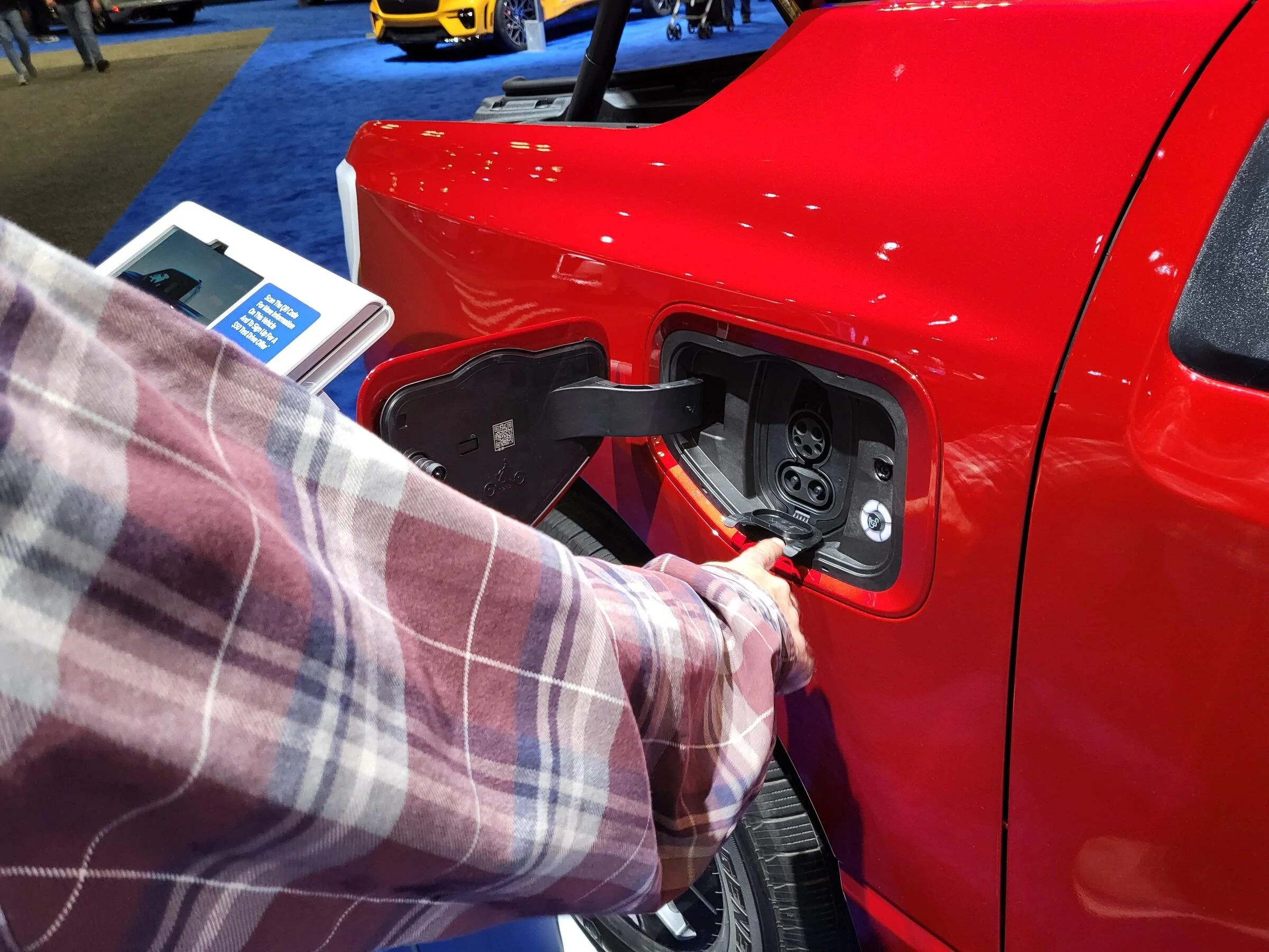 Tesla Cybertruck Strong Non-Tesla EV presence at the 2022 New York International Auto Show 20220415_203913
