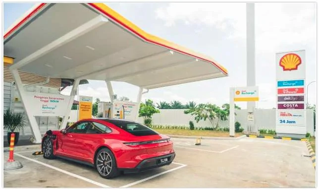 Tesla Cybertruck The EV Charge Stations to become the Norm (Shell Steps Up with Smart Parking Barrier) Shell Recharge EV fast
