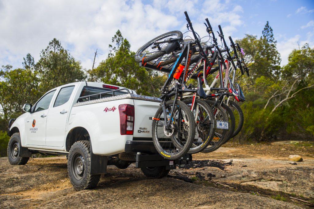 Tesla Cybertruck Towing Capacity and Range? Shingleback-Vertical-Bike-Rack