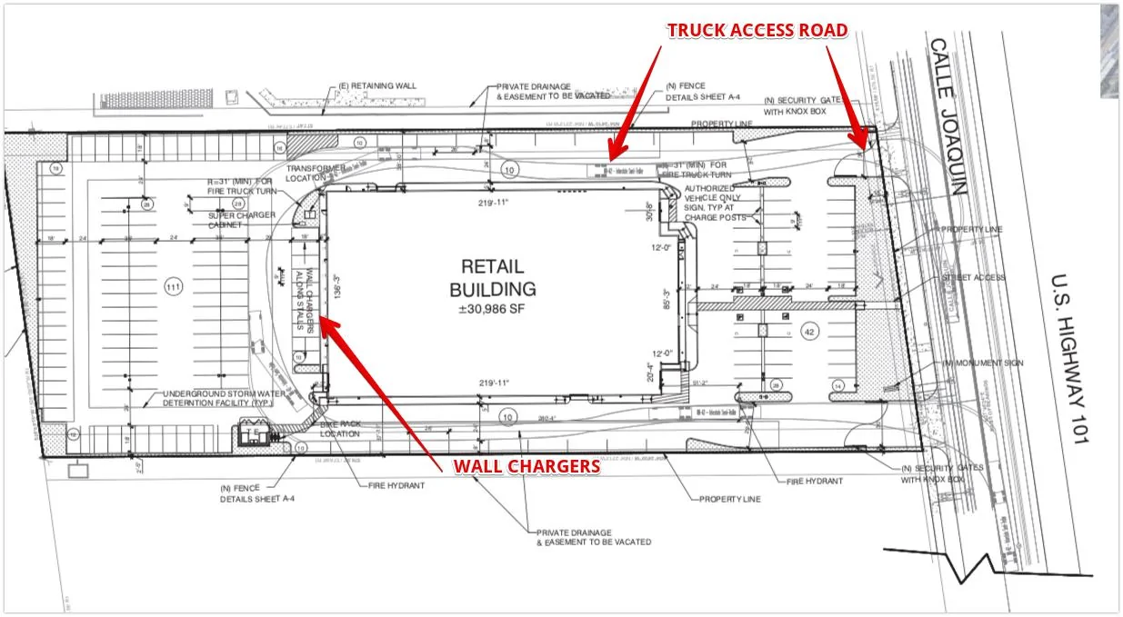 Tesla Cybertruck Tesla Dealership/Service coming to San Luis Obispo, California SITE LAYOUT