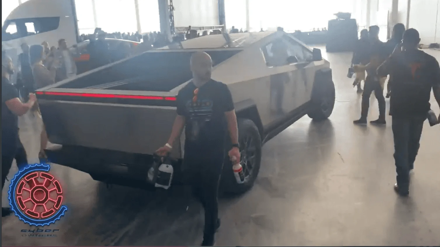 Tesla Cybertruck Cybertruck spotted at Tesla booth at Michigan Formula SAE competition 1653339601557