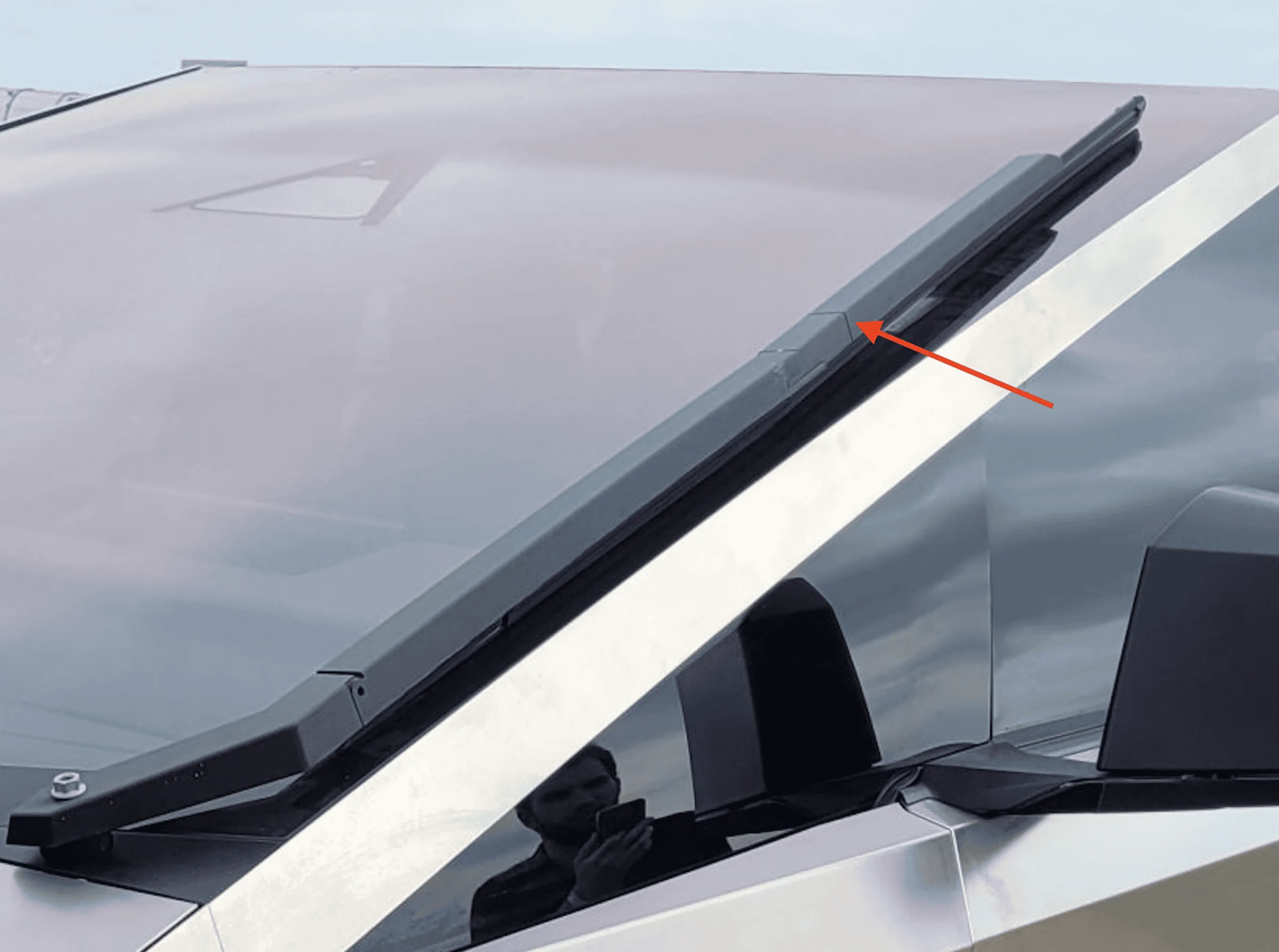 Tesla Cybertruck Cybertruck (w/ 2 piece windshield wiper) trotted out for Tesla's Moss Landing Megapack Battery System commissioning ceremony! ct1