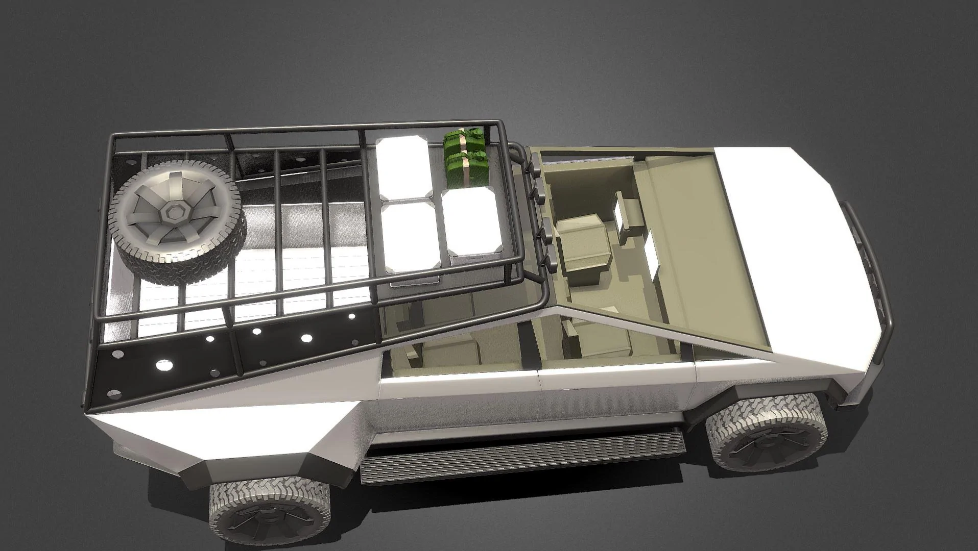 Tesla Cybertruck Factory of the Future (SpaceX/ Cybertruck) Cybertruck_3dViewer_OverheadInterior2