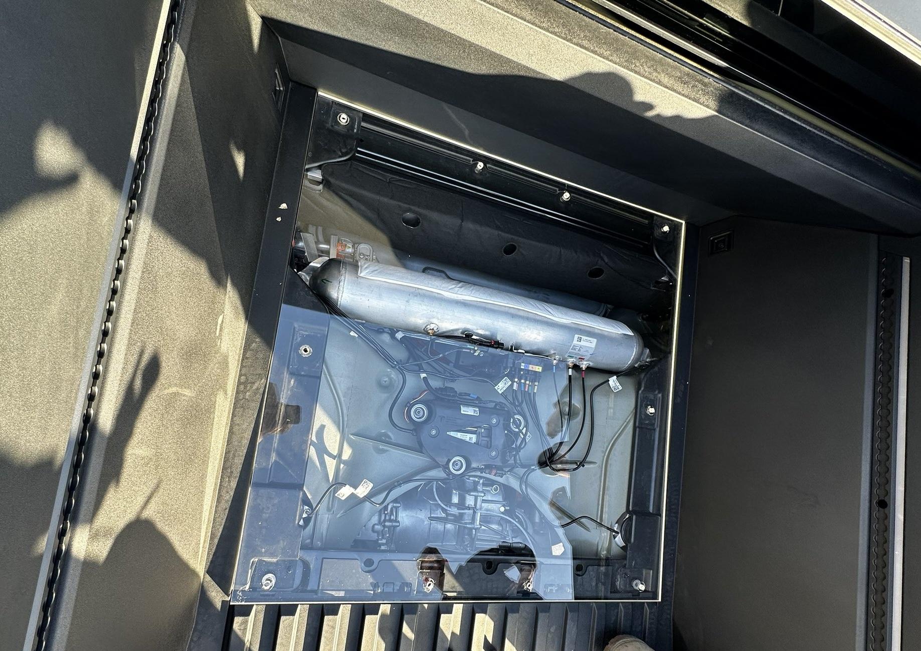 Tesla Cybertruck Is this normal? See through the bottom of the bed IMG_2831