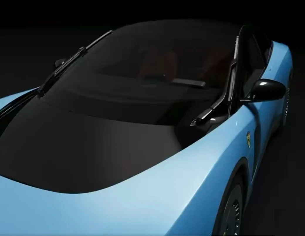 Tesla Cybertruck Ferrari Luce — Wiper Resting Position Takes a Cybertruck-Style Approach Ferrari Luce - Widshield Wipers 