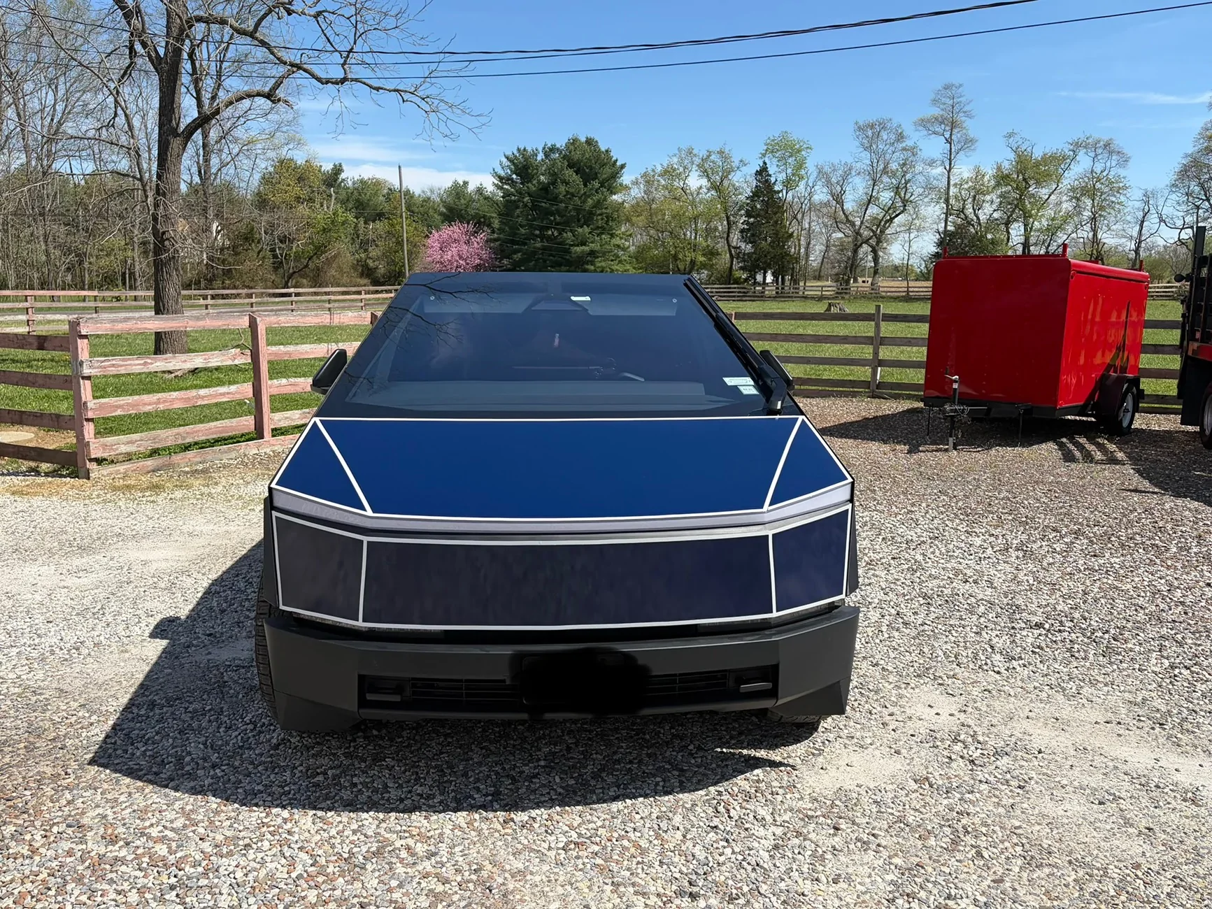 Tesla Cybertruck TESBROS Tron wrap almost complete. IMG_4261
