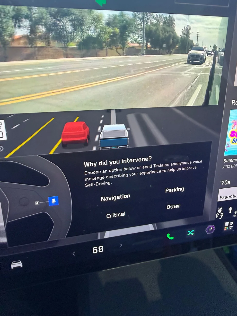 Tesla Cybertruck The new FSD disengagement survey questions are even dumber. IMG_4382
