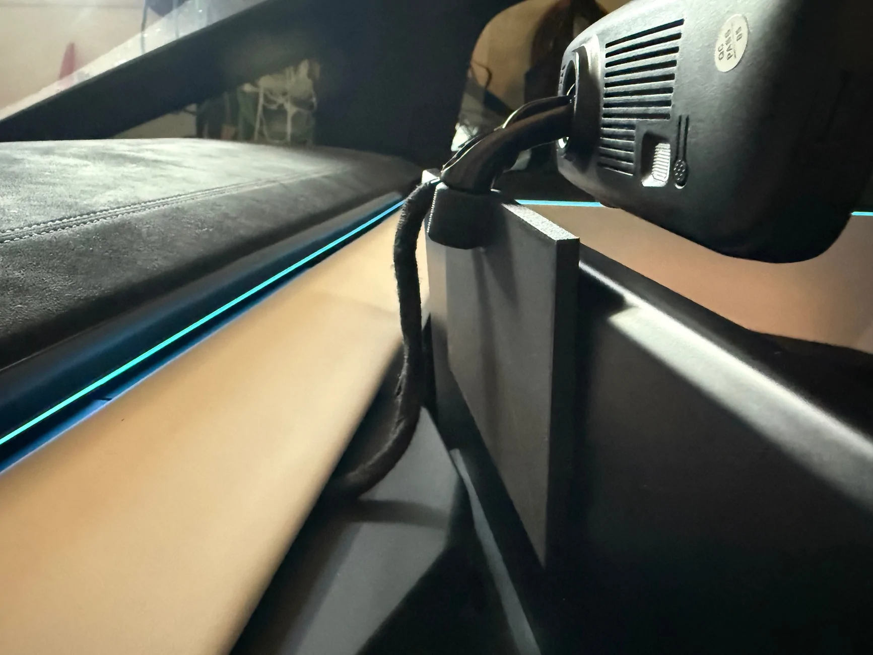 Tesla Cybertruck DIY: Best Location for Digital Rearview Mirror in Cybertruck IMO IMG_3023