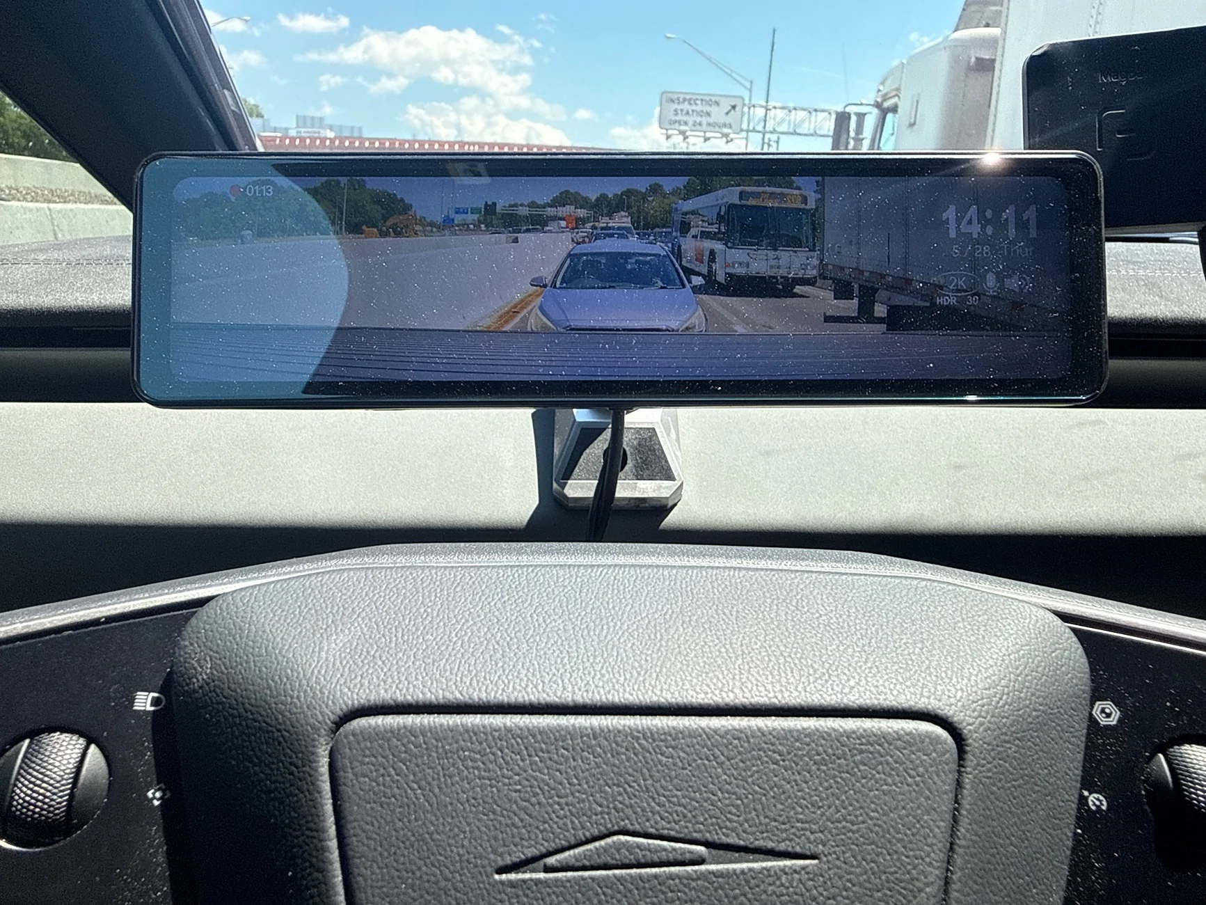 Tesla Cybertruck DIY: Best Location for Digital Rearview Mirror in Cybertruck IMO imag