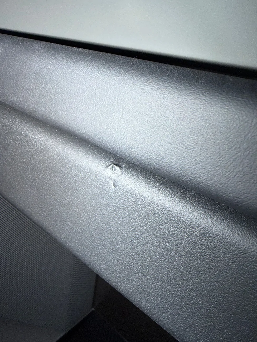 Tesla Cybertruck Door fabric tear IMG_4714