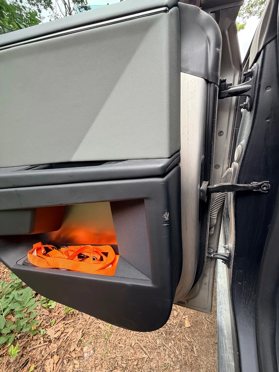 Tesla Cybertruck Door fabric tear IMG_2303