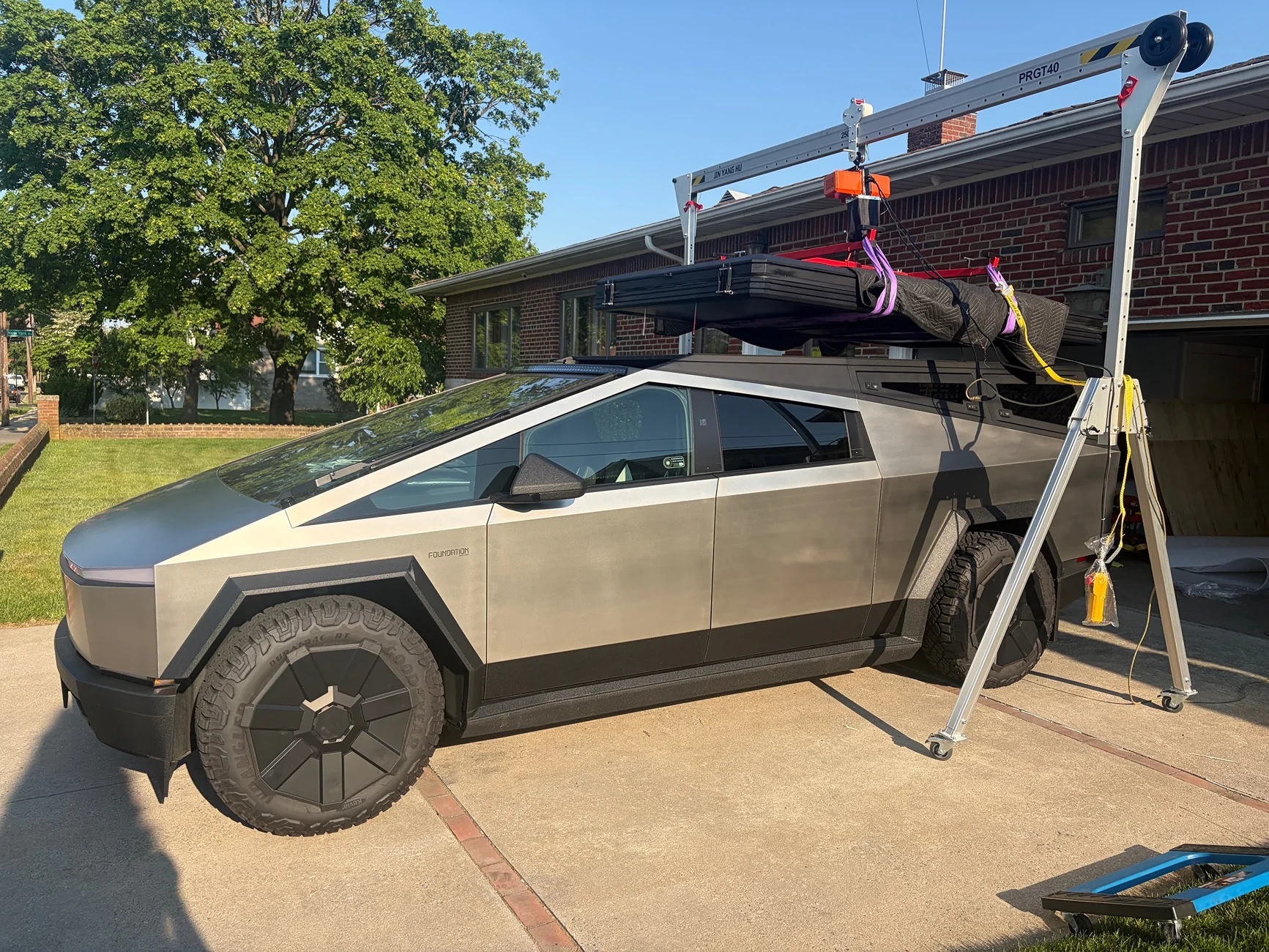Tesla Cybertruck Foundation Cyberbeast Truck Camper -- Urander Bed Cap + Qian Tent IMG_8981
