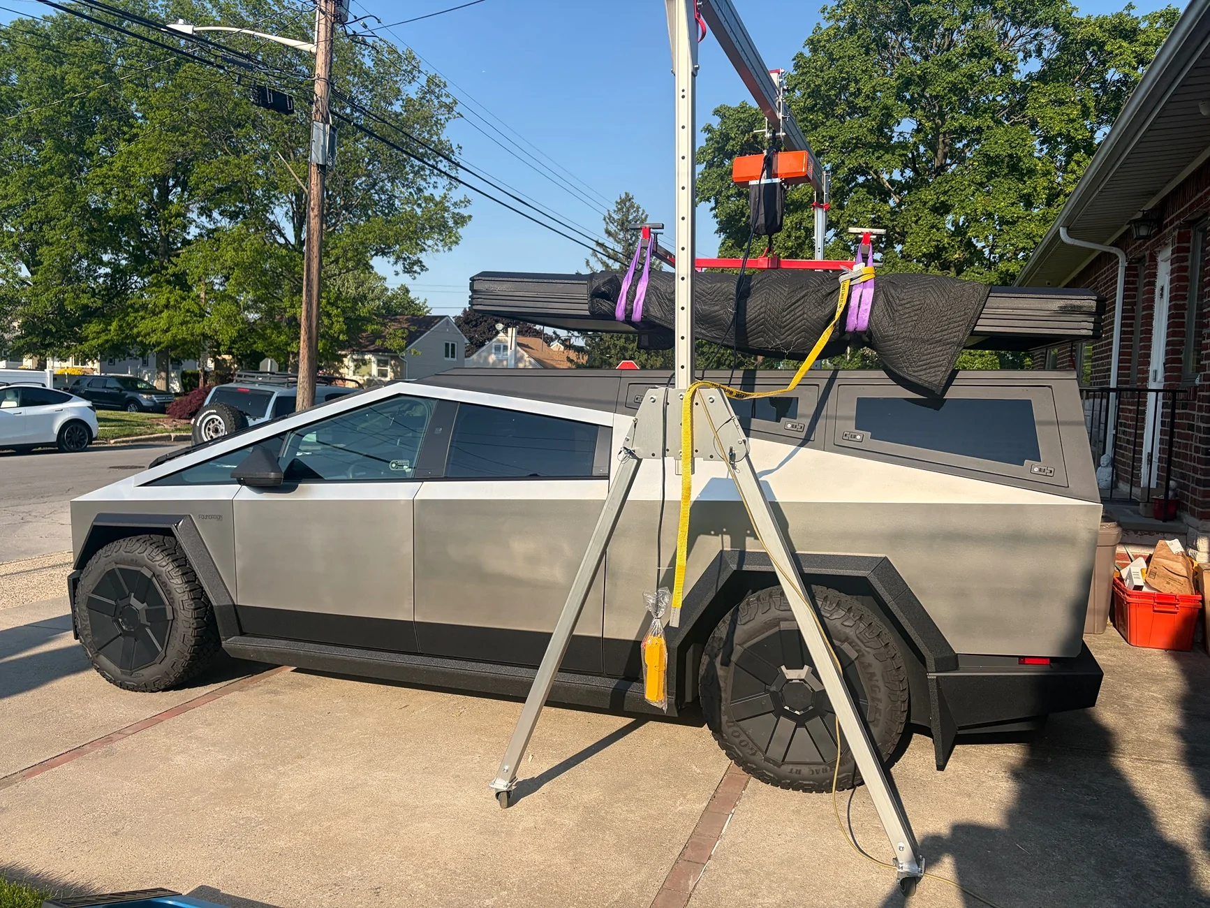 Tesla Cybertruck Foundation Cyberbeast Truck Camper -- Urander Bed Cap + Qian Tent IMG_8980