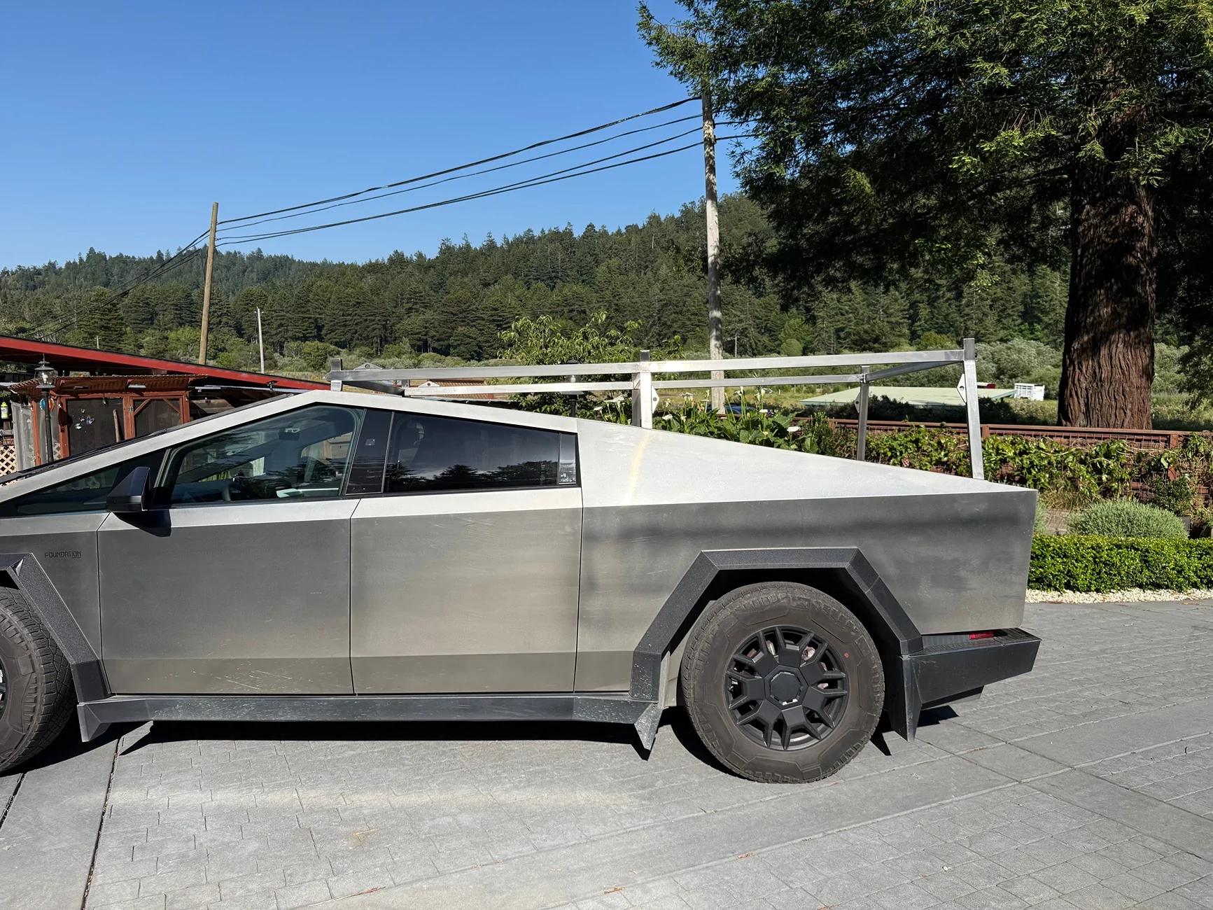 Tesla Cybertruck New Stainless Steel Lumber Rack for Brutus IMG_1991