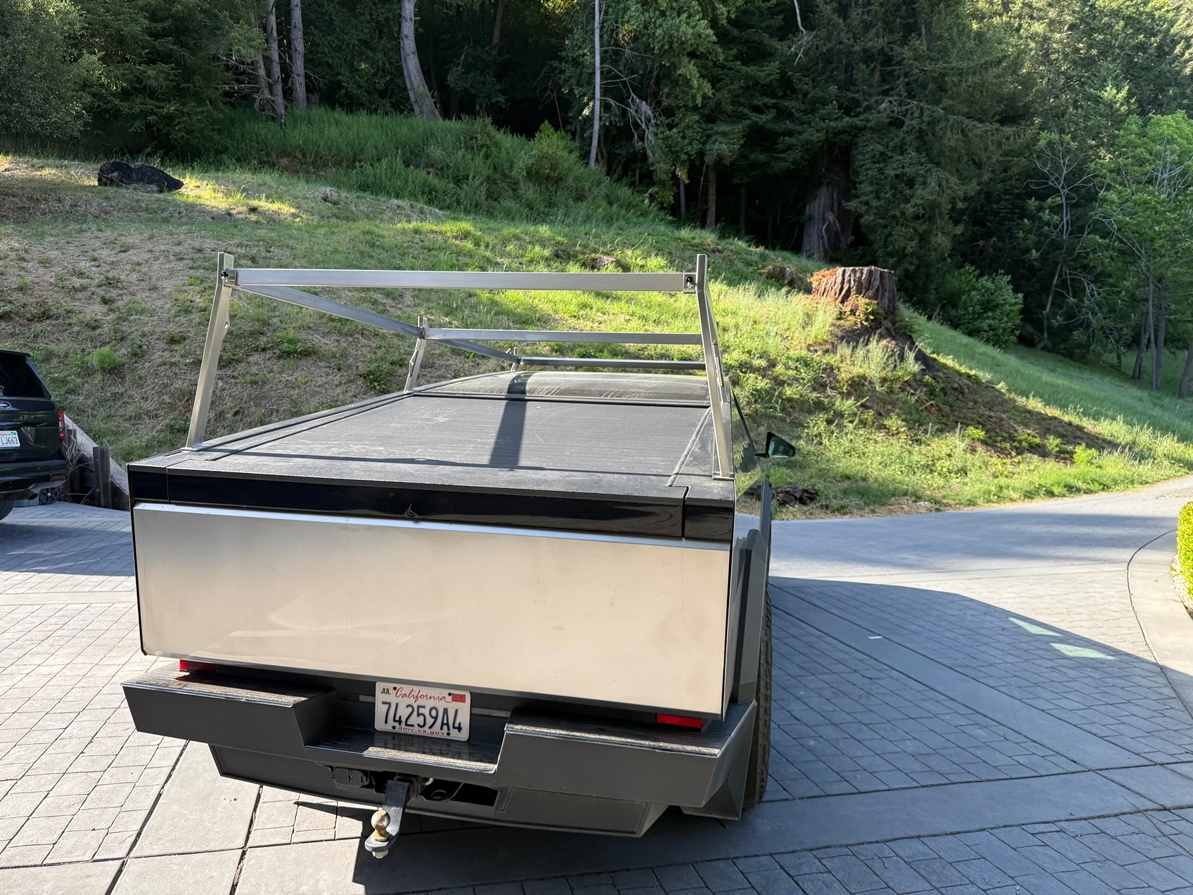 Tesla Cybertruck New Stainless Steel Lumber Rack for Brutus IMG_1993