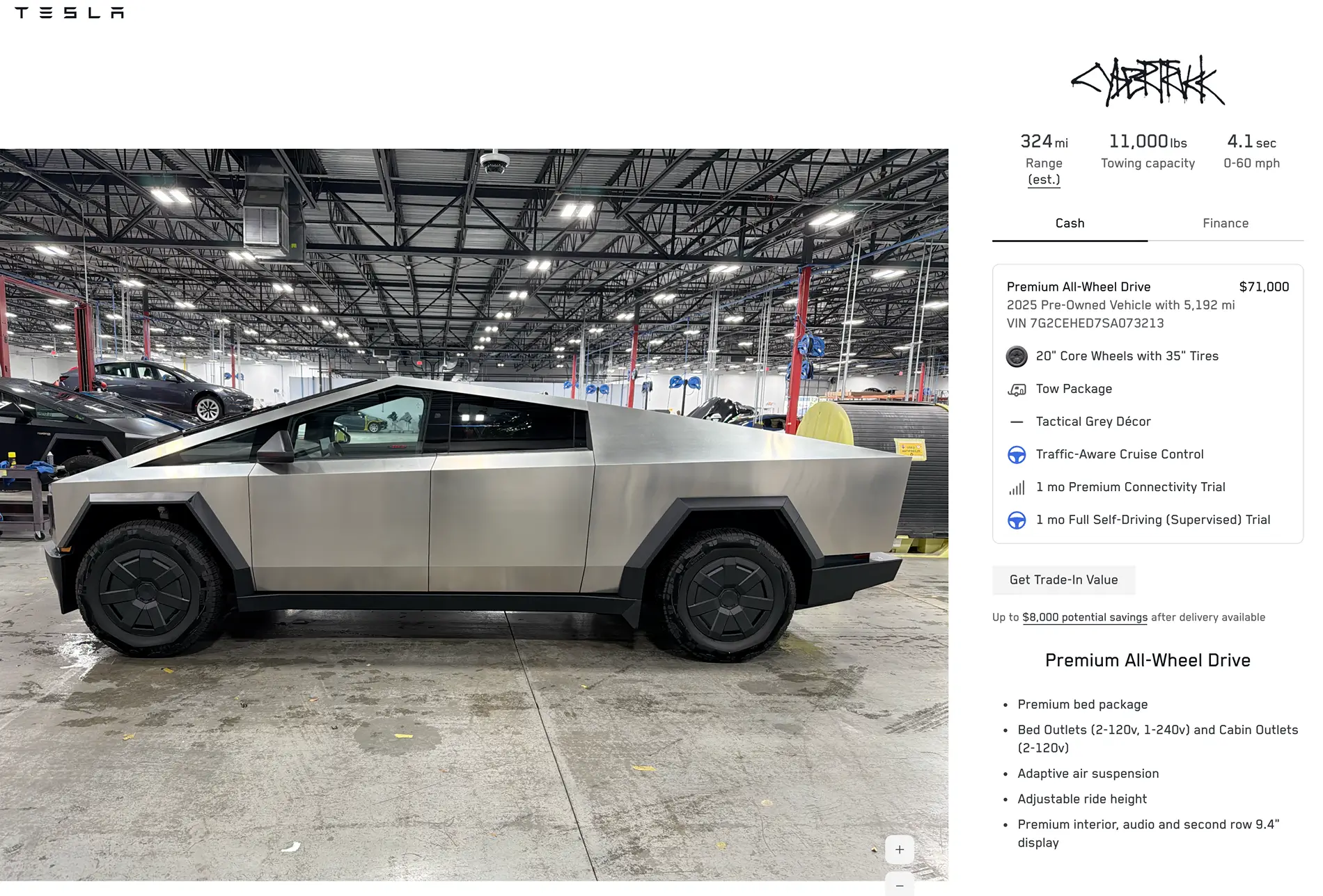 Tesla Cybertruck Pre-Owned Used Cybertrucks Now Available in Tesla Inventory Screenshot 2026-06-02 at 5.19.00 PM