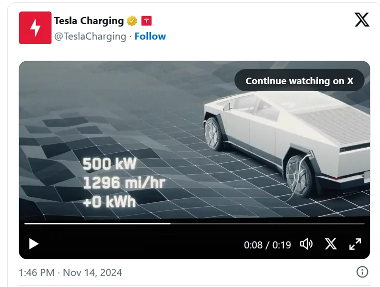 Tesla Cybertruck Charging rate appears to be below 1C zimage13978