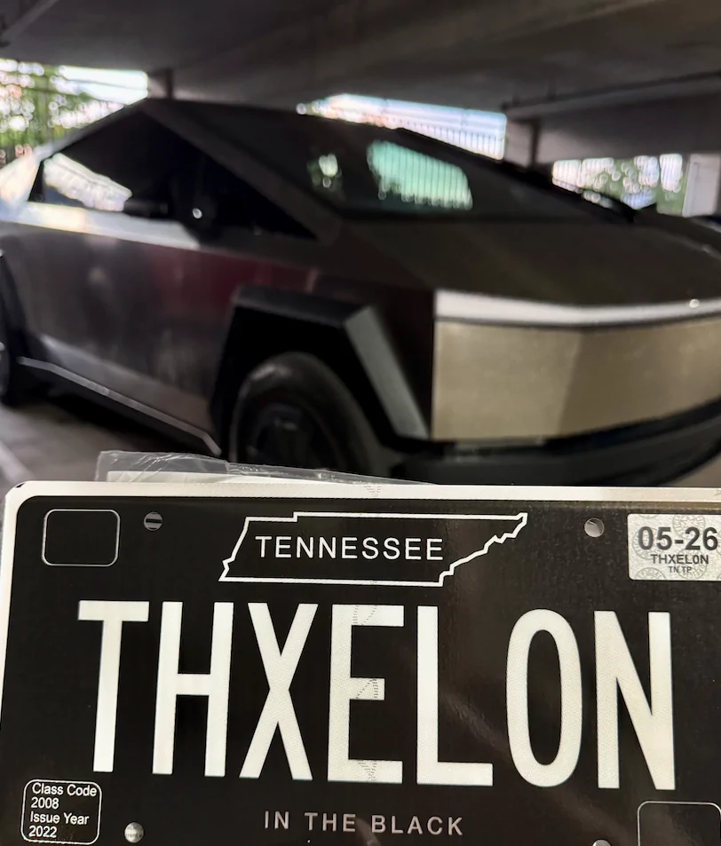 Tesla Cybertruck Custom license plate / vanity plate name for your Cybertruck? IMG_8258.heic 2026-06-03 21-46-18