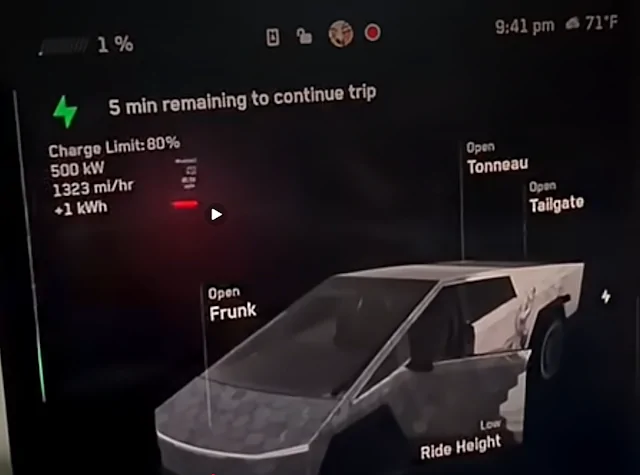 Tesla Cybertruck Charging rate appears to be below 1C 1780576995742-e9