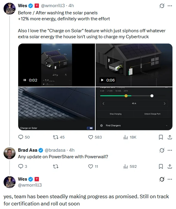 Tesla Cybertruck PowerShare with Powerwall UPDATE from Wes! 1780879488554-dz