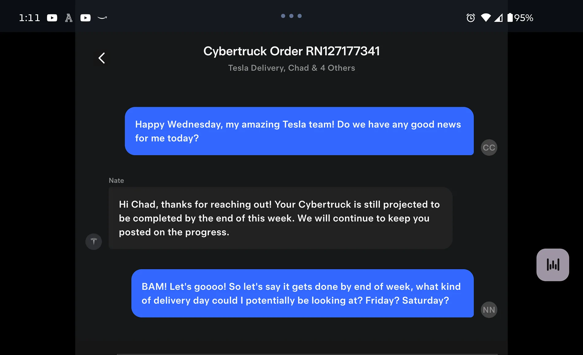 Tesla Cybertruck Has anyone taken delivery of a CT after 5/8/26? 653