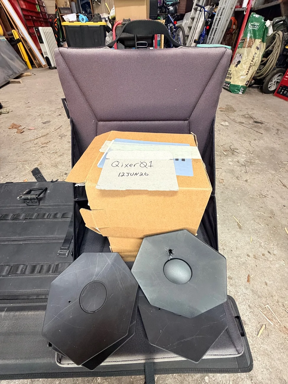 Tesla Cybertruck MOLLE panels, tailgate shield, jump seats for sale $200 IMG_2456