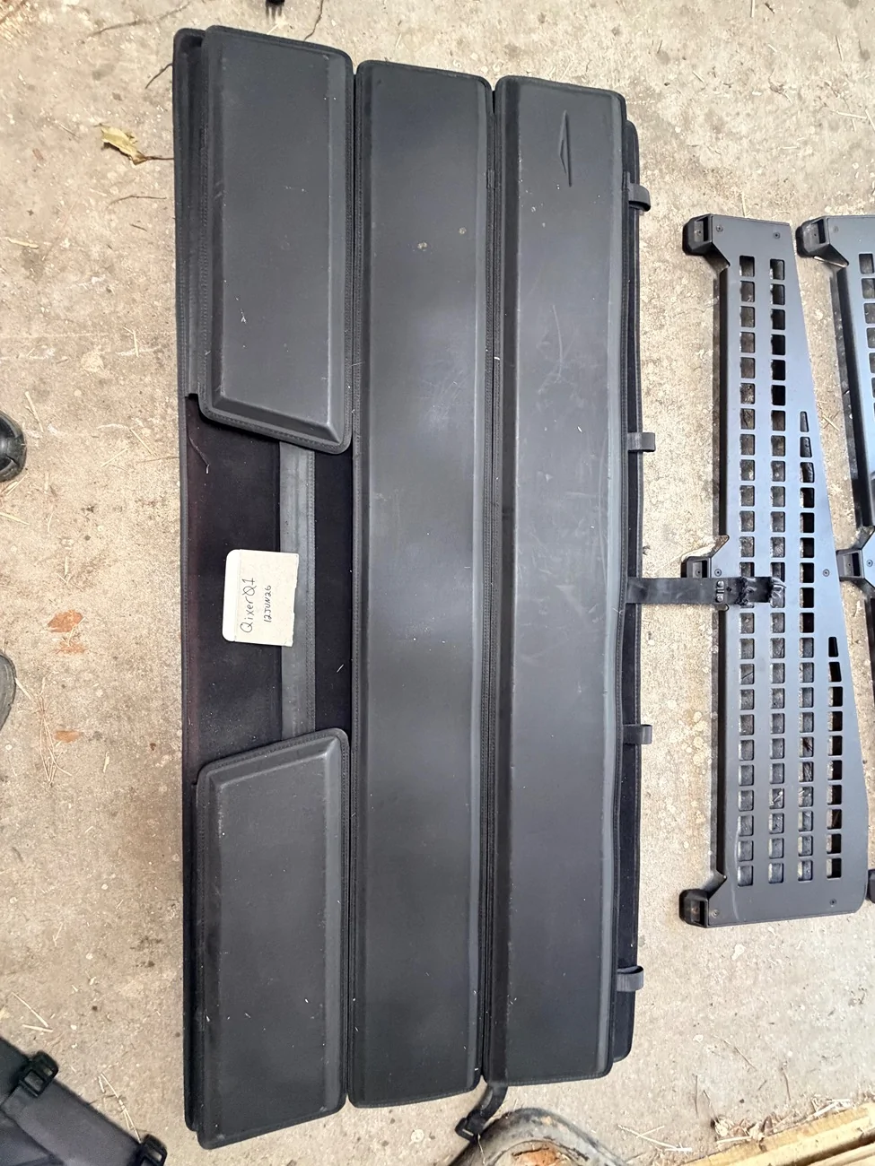 Tesla Cybertruck MOLLE panels, tailgate shield, jump seats for sale $200 IMG_2458