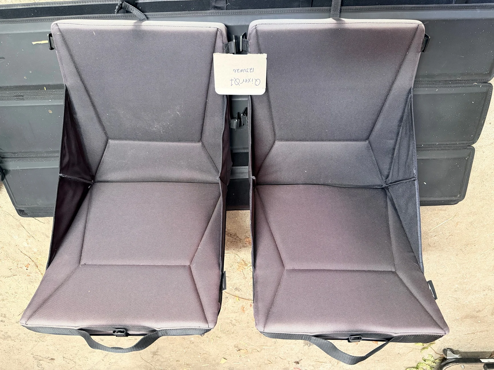 Tesla Cybertruck MOLLE panels, tailgate shield, jump seats for sale $200 IMG_2459