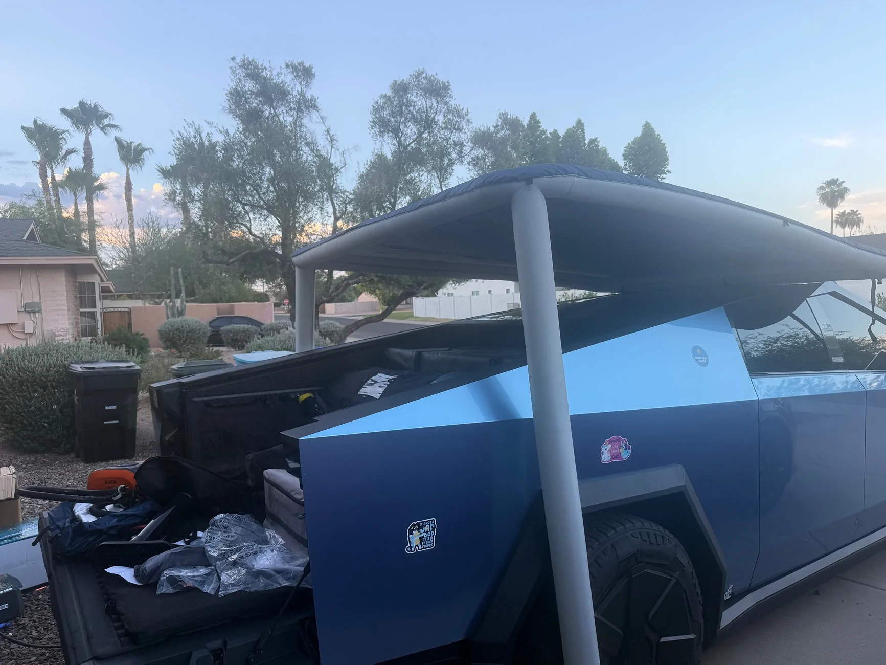Tesla Cybertruck Hitch mounted umbrella - here's a good option IMG_4735