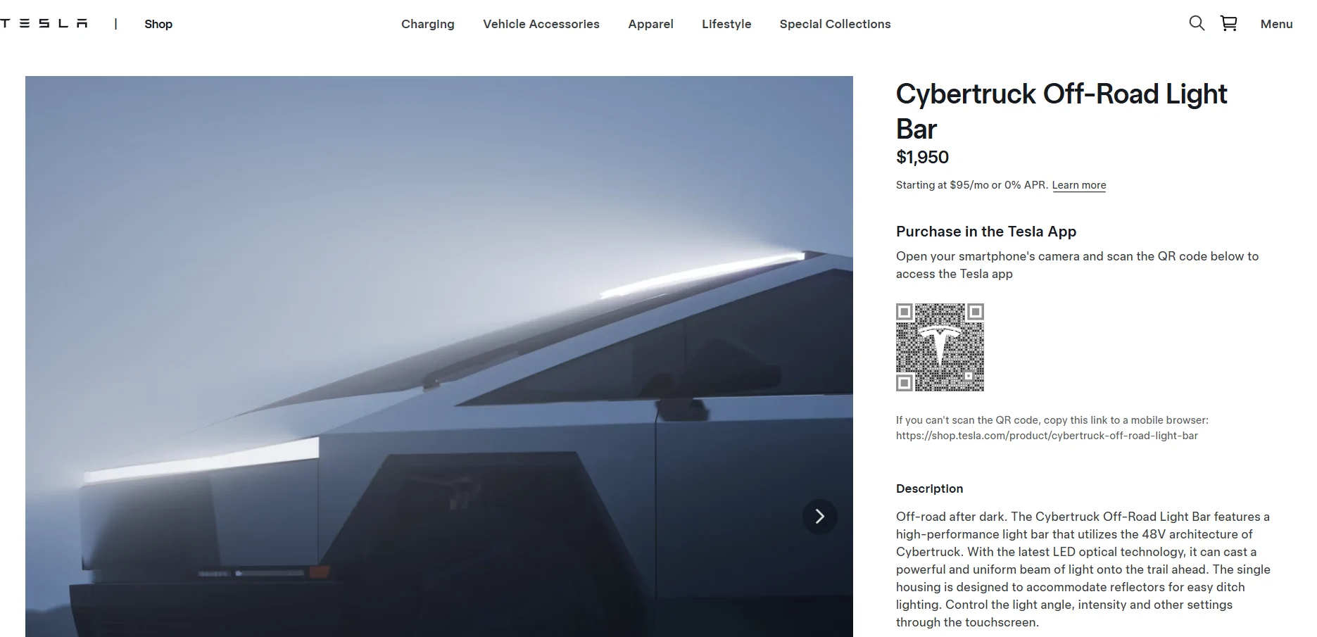 Tesla Cybertruck Cybertruck Off-Road Light Bar AVAILABLE AT TESLA.COM 1781555231099-k3