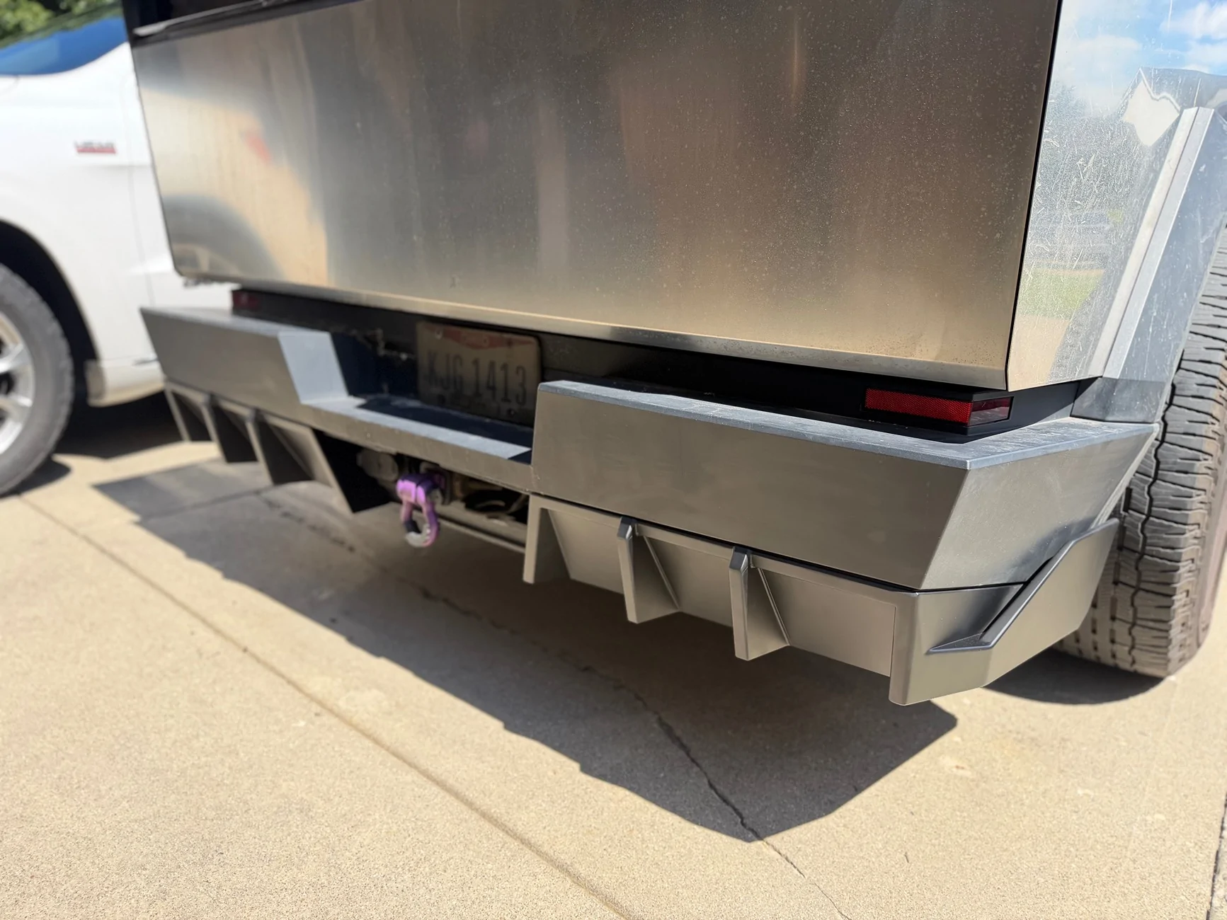 Tesla Cybertruck EVBASE - Rear Bumper Diffuser & Spoiler IMG_5251