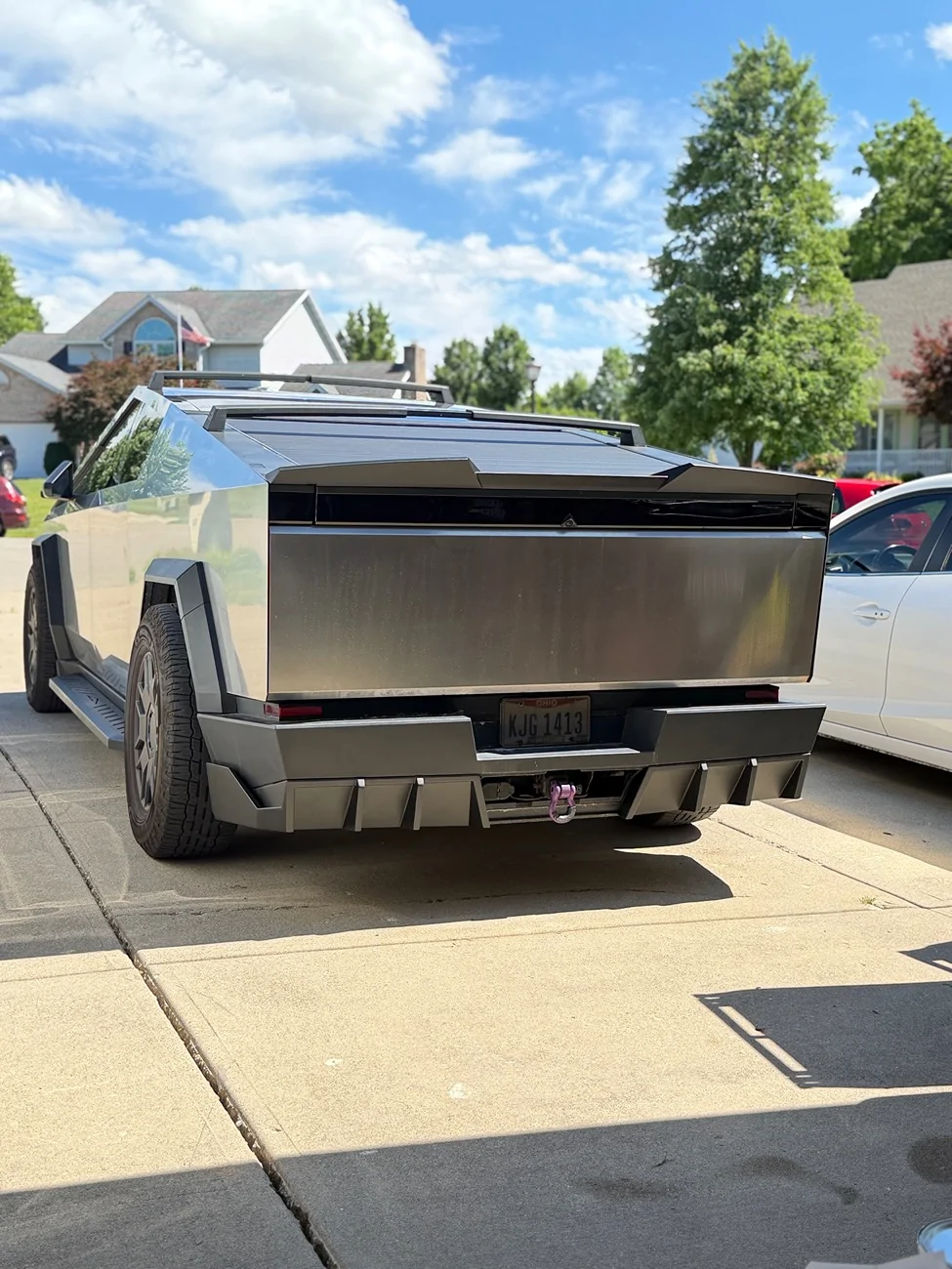 Tesla Cybertruck EVBASE - Rear Bumper Diffuser & Spoiler IMG_5255