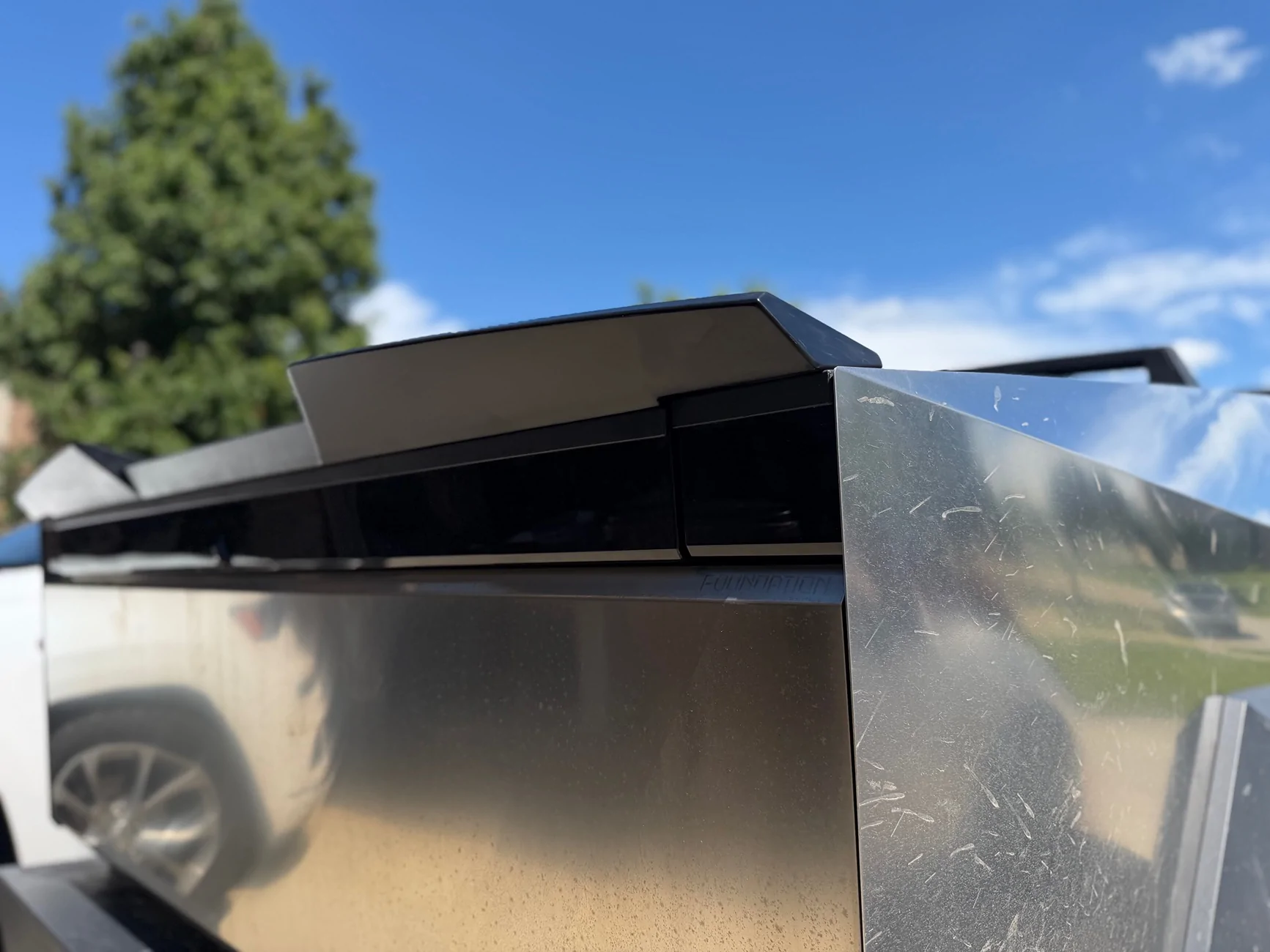 Tesla Cybertruck EVBASE - Rear Bumper Diffuser & Spoiler IMG_5249