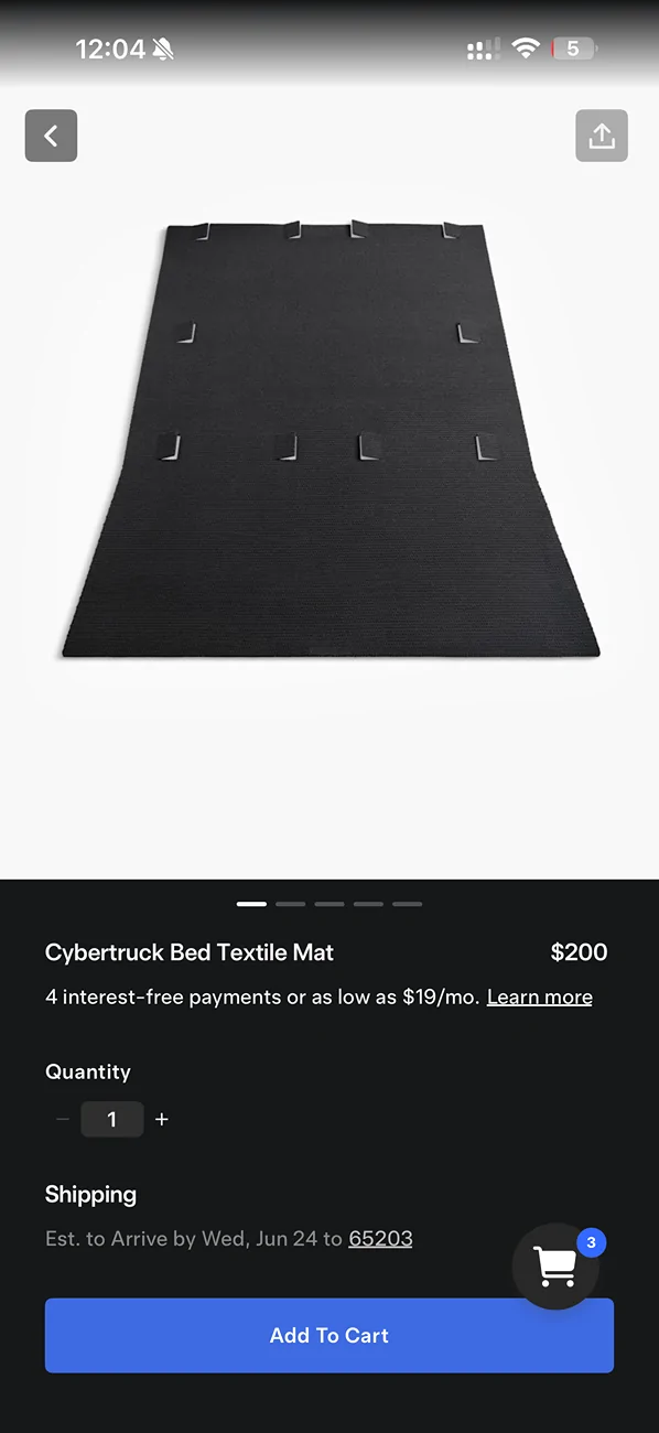 Tesla Cybertruck 59K Standard Dual-Motor AWD - After Purchase Mods Thread IMG_8659