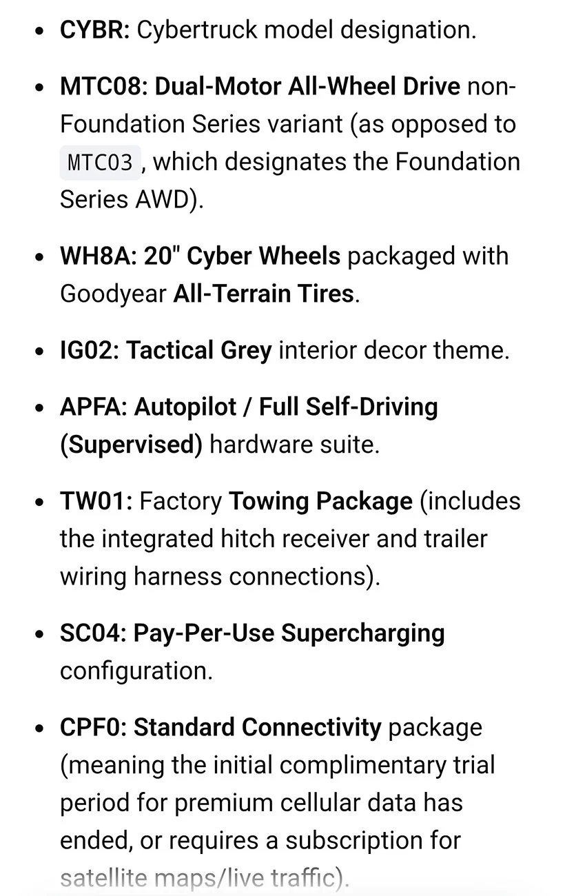 Tesla Cybertruck 59K Standard Dual-Motor AWD - After Purchase Mods Thread Screenshot_20260619_084103_Samsung Browser