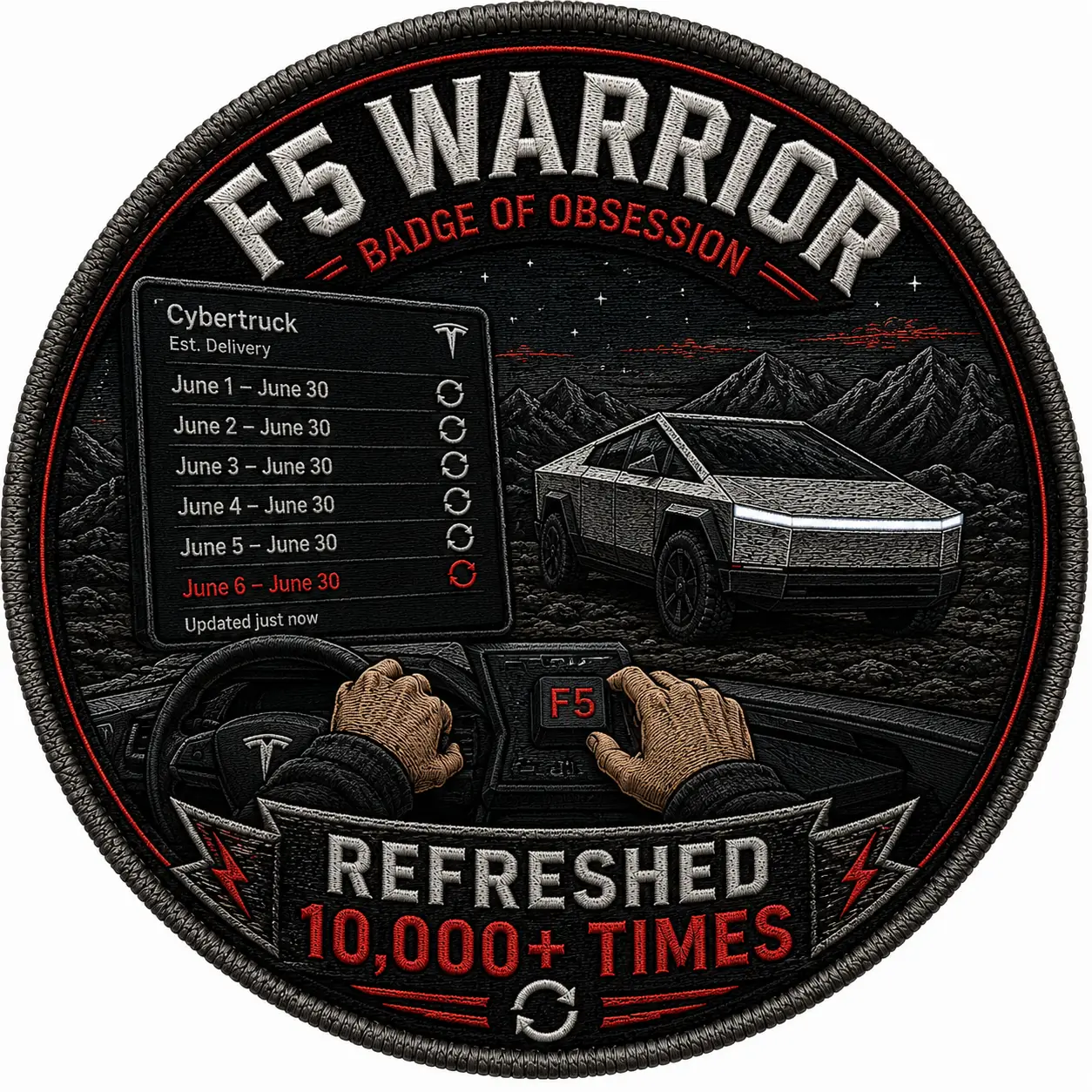Tesla Cybertruck CT Merit Badges! F5 Warrior - Refresh