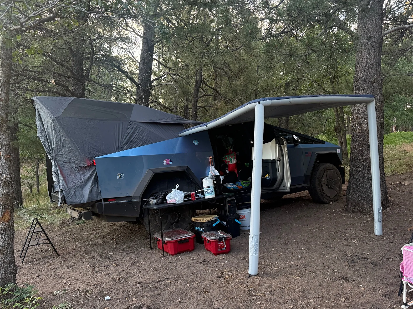 Tesla Cybertruck Hitch mounted umbrella - here's a good option IMG_4875