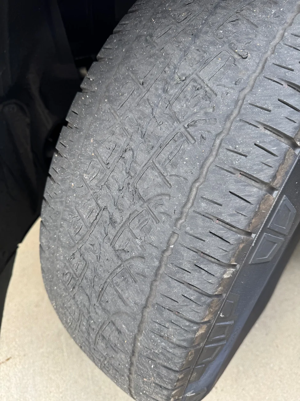 Tesla Cybertruck Stock Pirelli tires cooked at under 16k miles IMG_6949